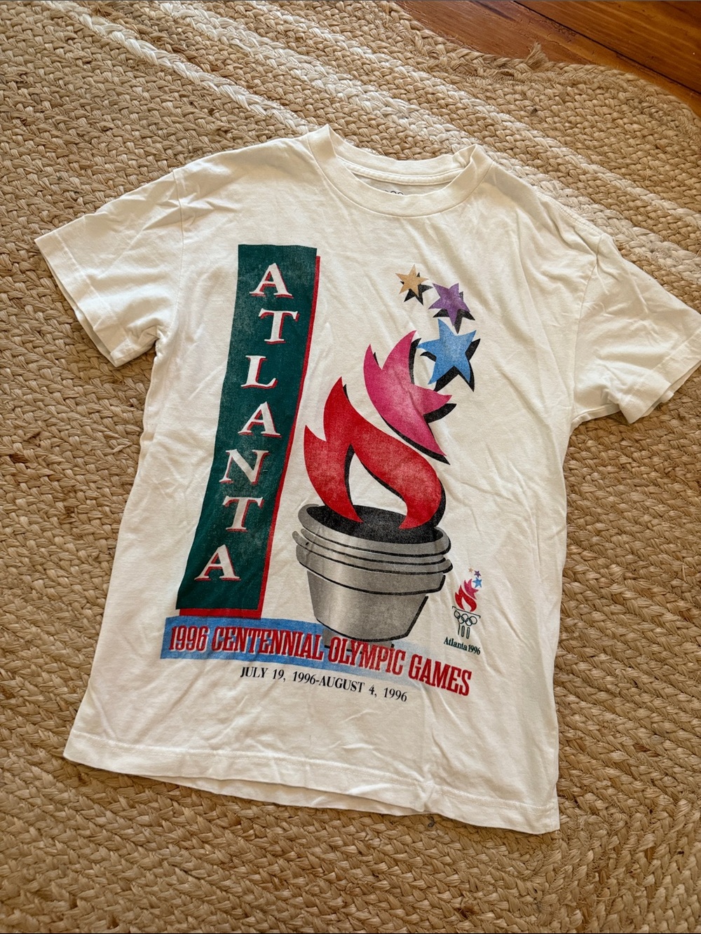 Abercrombie & Fitch White Atlanta 1996 Centennial Olympic Games Tee